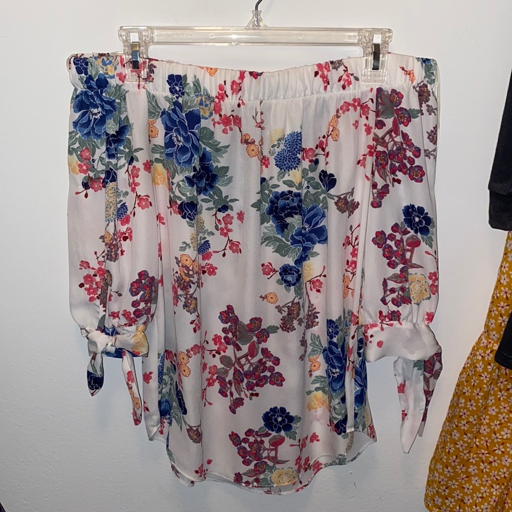 Off the shoulder floral top
